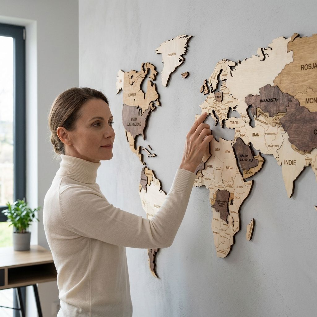 Drewniane Mapy Świata