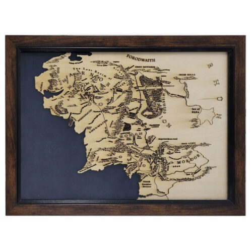 The Hobbit (Middle Earth Map) - Mapa Srodziemia w ramie