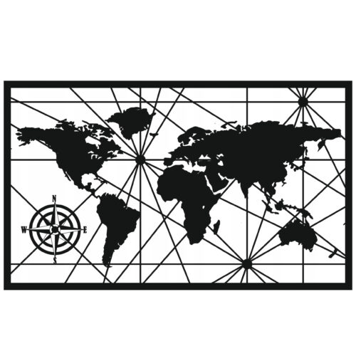OBRAZ MAPA ŚWIATA AŻUROWY DEKORACJA ŚCIENNA DUŻA OBRAZ DO SALONU